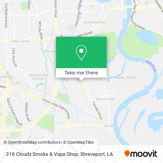 Mapa de 318 Cloudz Smoke & Vape Shop