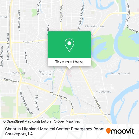 Mapa de Christus Highland Medical Center: Emergency Room