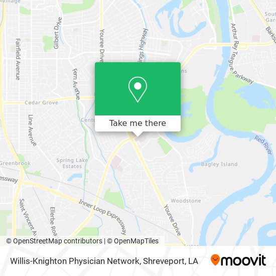 Mapa de Willis-Knighton Physician Network