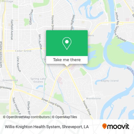 Willis-Knighton Health System map