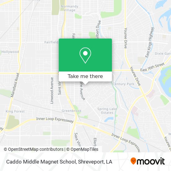 Mapa de Caddo Middle Magnet School