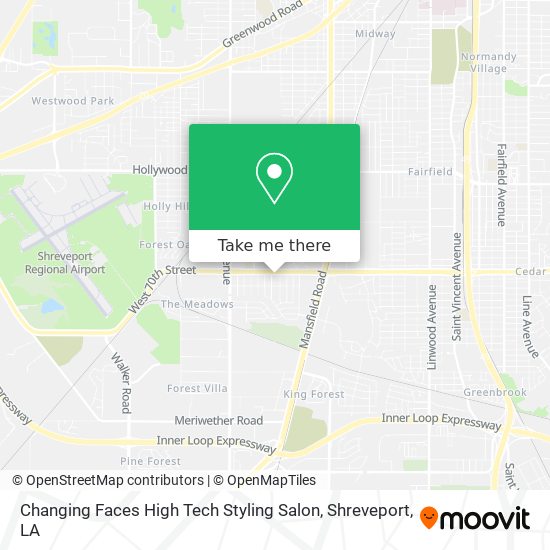 Changing Faces High Tech Styling Salon map