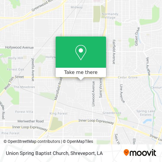 Union Spring Baptist Church map