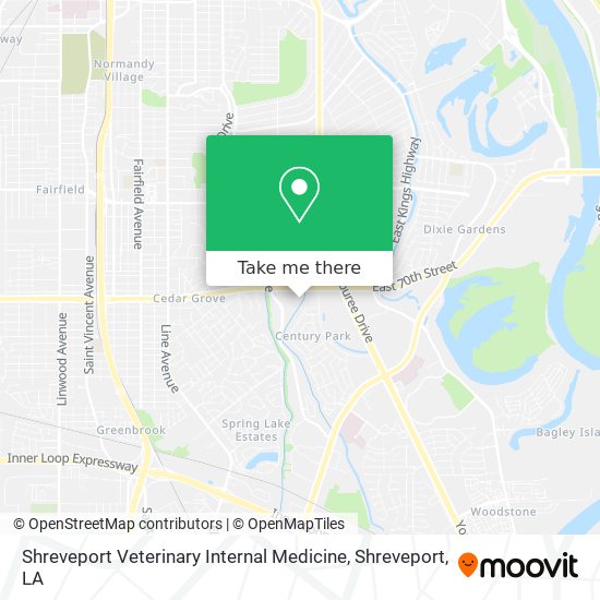 Shreveport Veterinary Internal Medicine map