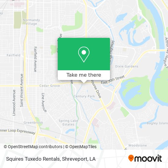 Mapa de Squires Tuxedo Rentals