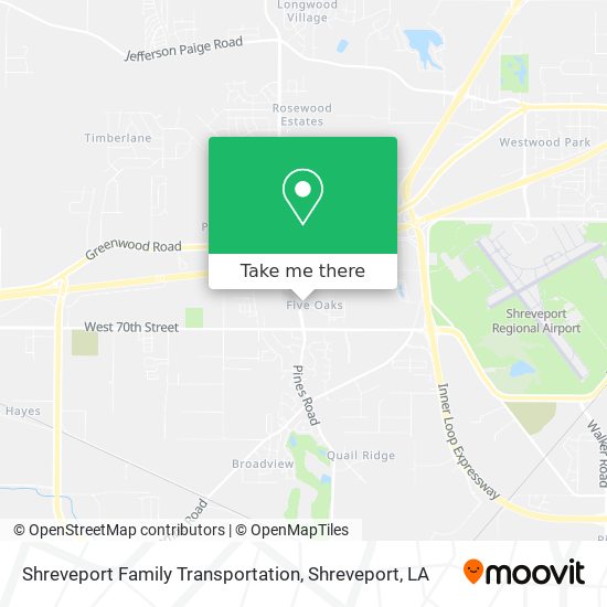 Shreveport Family Transportation map