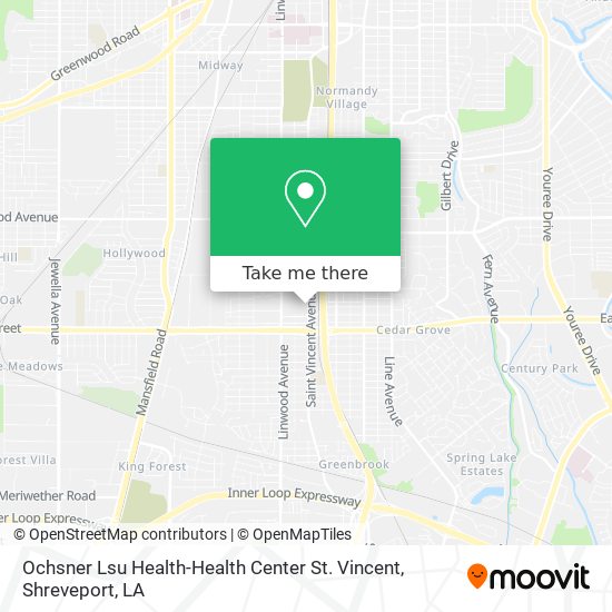 Ochsner Lsu Health-Health Center St. Vincent map