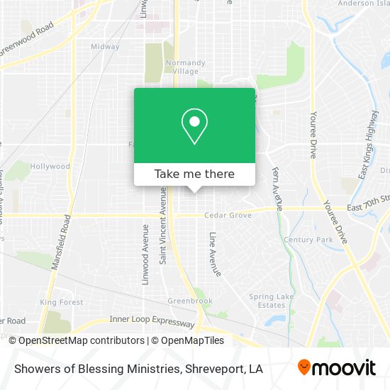 Showers of Blessing Ministries map