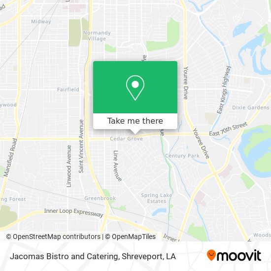 Jacomas Bistro and Catering map