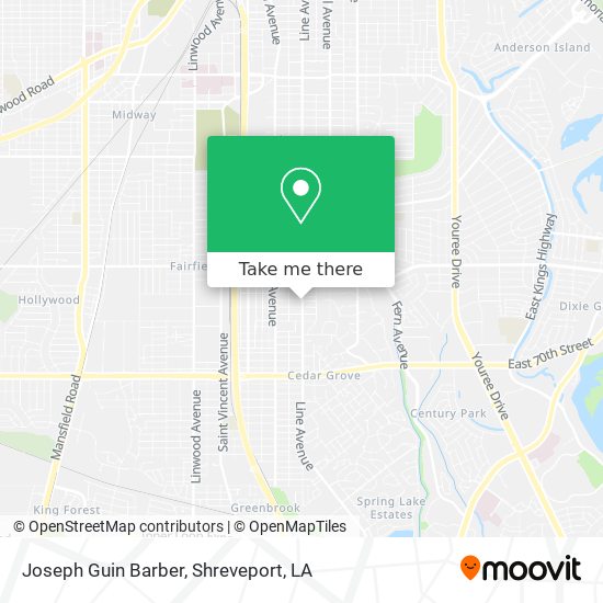 Joseph Guin Barber map