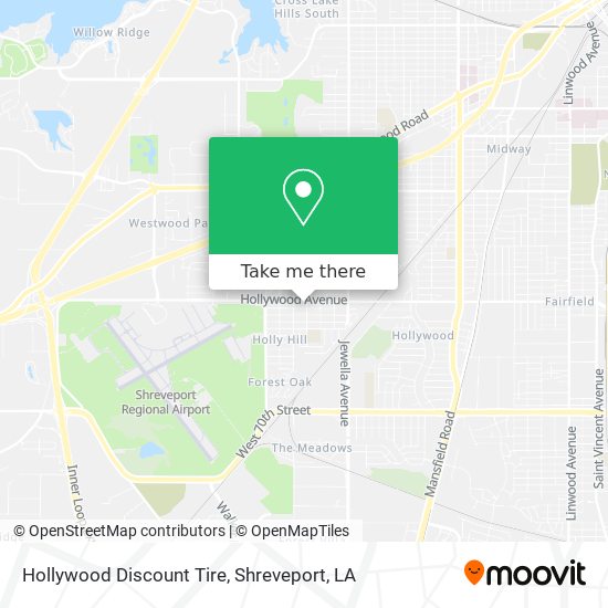 Mapa de Hollywood Discount Tire
