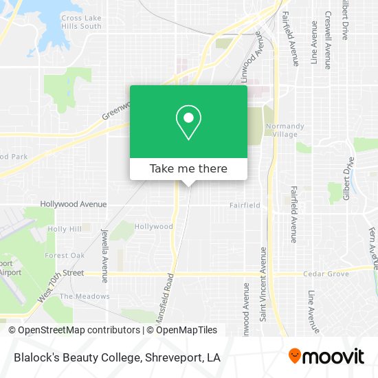Blalock's Beauty College map
