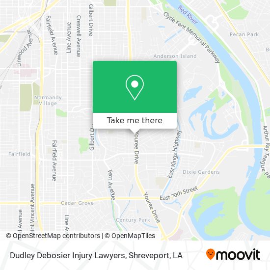 Mapa de Dudley Debosier Injury Lawyers