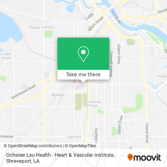 Mapa de Ochsner Lsu Health - Heart & Vascular Institute