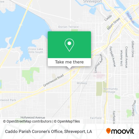 Caddo Parish Coroner's Office map