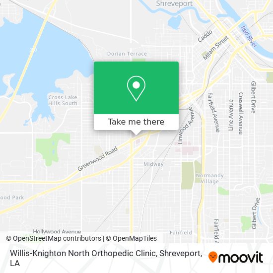 Mapa de Willis-Knighton North Orthopedic Clinic
