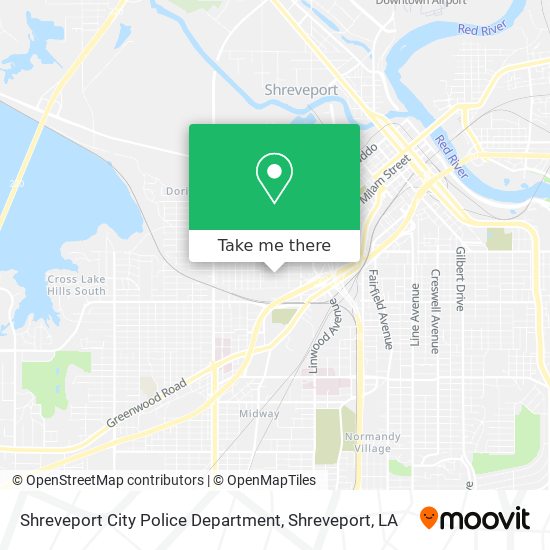 Shreveport City Police Department map