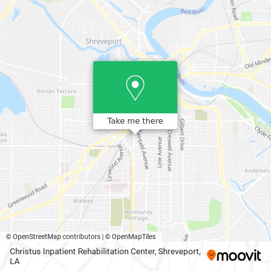 Mapa de Christus Inpatient Rehabilitation Center