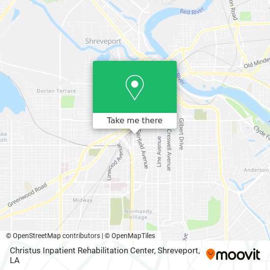 Christus Inpatient Rehabilitation Center map