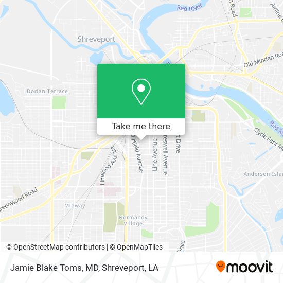 Jamie Blake Toms, MD map