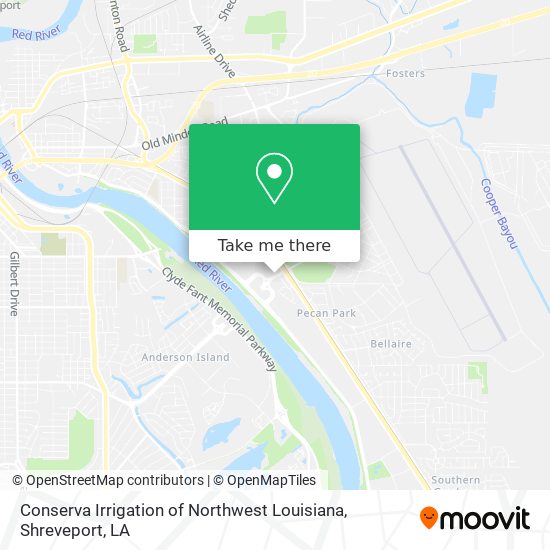 Mapa de Conserva Irrigation of Northwest Louisiana