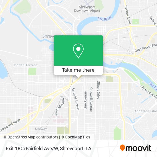Mapa de Exit 18C/Fairfield Ave/W
