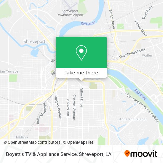 Boyett's TV & Appliance Service map