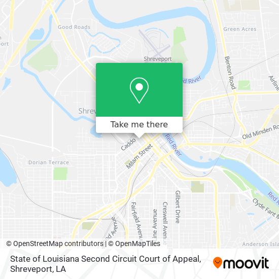 State of Louisiana Second Circuit Court of Appeal map