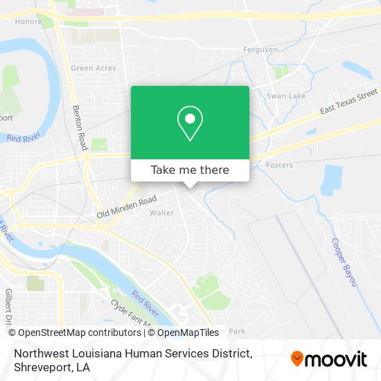 Northwest Louisiana Human Services District map