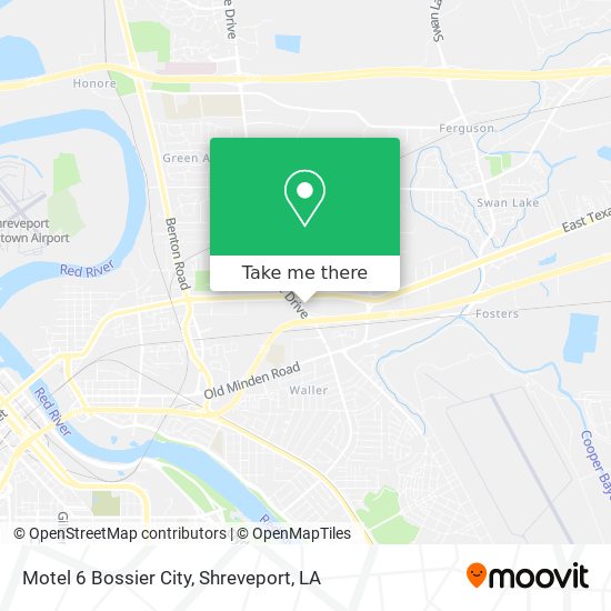 Motel 6 Bossier City map