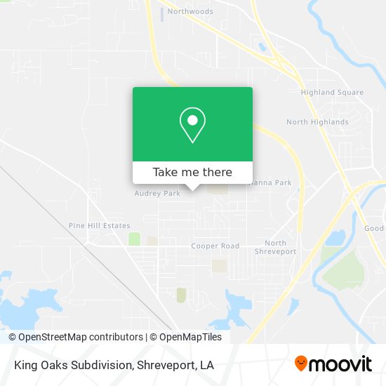 King Oaks Subdivision map