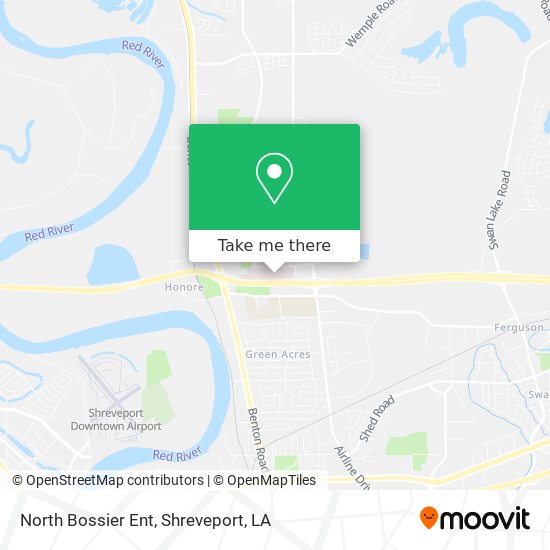 North Bossier Ent map