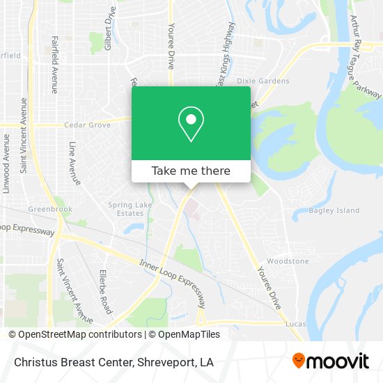 Mapa de Christus Breast Center