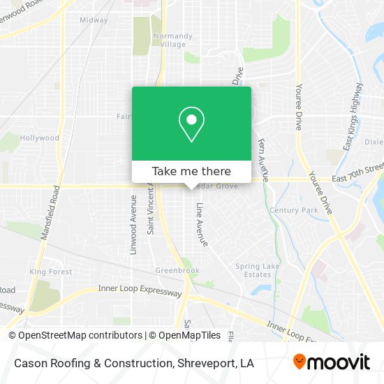 Cason Roofing & Construction map