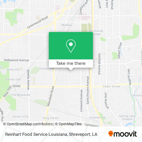 Reinhart Food Service Louisiana map