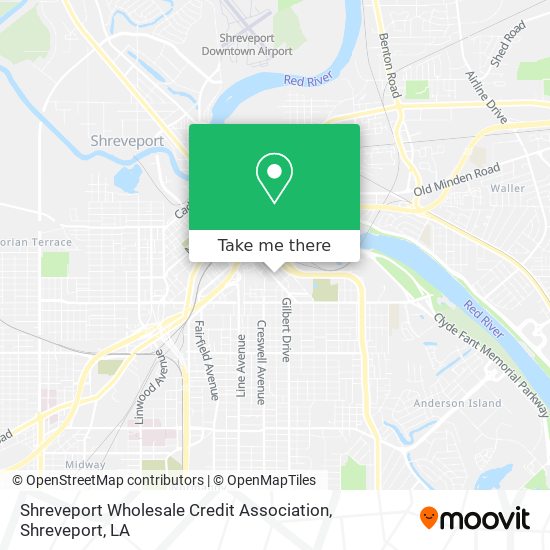 Shreveport Wholesale Credit Association map
