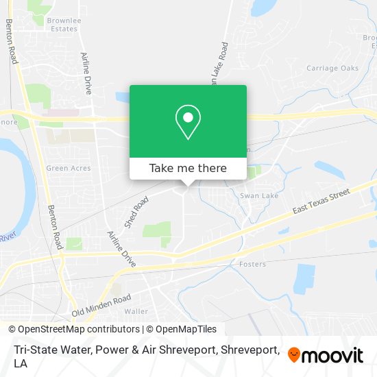 Tri-State Water, Power & Air Shreveport map