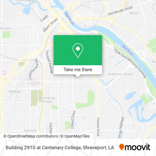 Building 2910 at Centenary College map