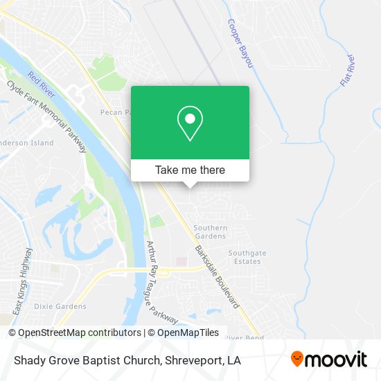 Shady Grove Baptist Church map