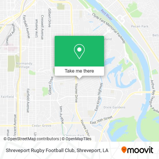 Shreveport Rugby Football Club map