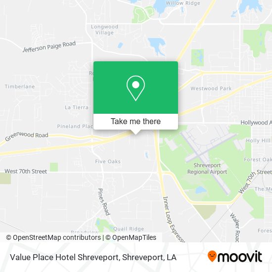 Value Place Hotel Shreveport map