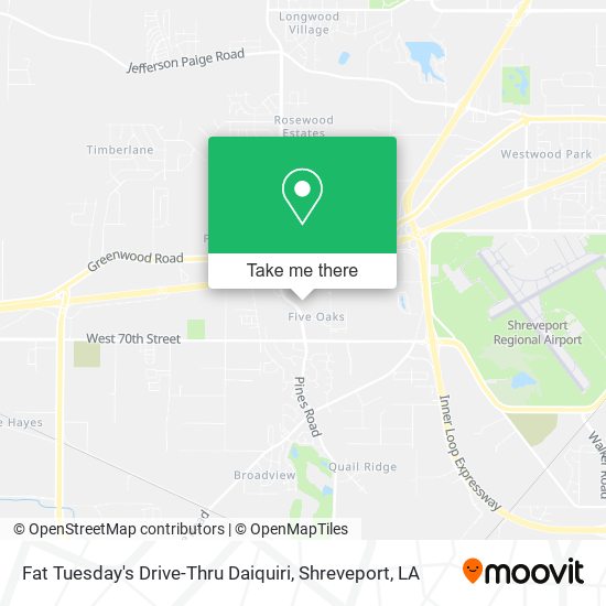 Fat Tuesday's Drive-Thru Daiquiri map
