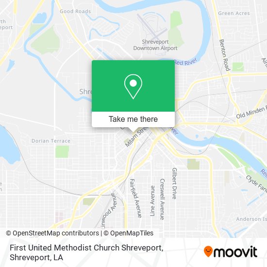 First United Methodist Church Shreveport map