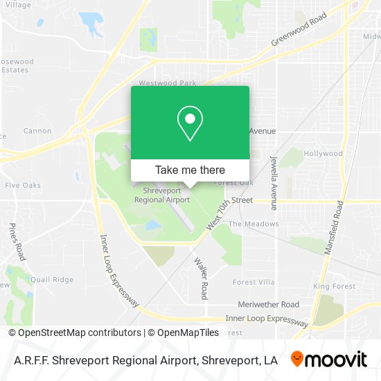 A.R.F.F. Shreveport Regional Airport map
