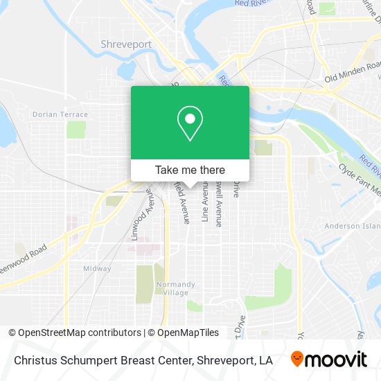 Mapa de Christus Schumpert Breast Center
