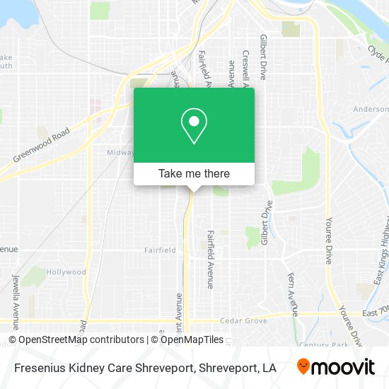 Mapa de Fresenius Kidney Care Shreveport