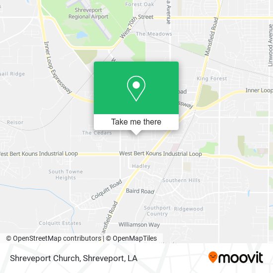 Shreveport Church map