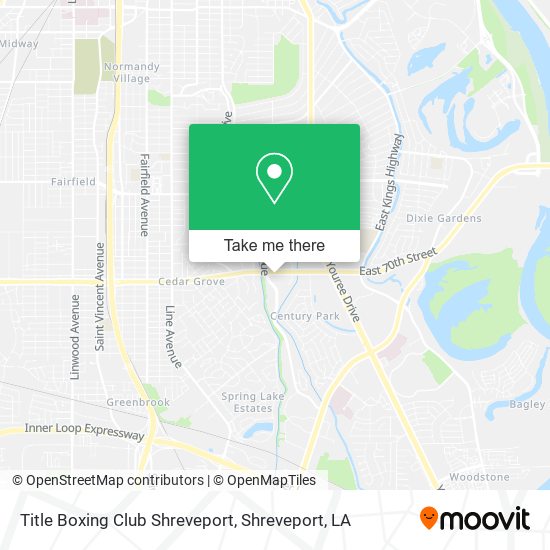 Title Boxing Club Shreveport map