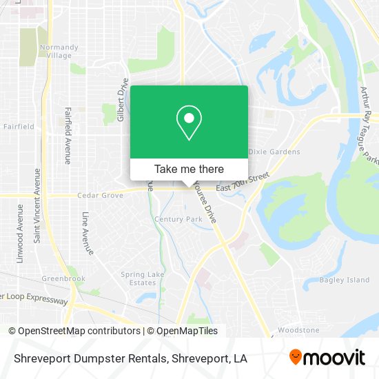 Shreveport Dumpster Rentals map