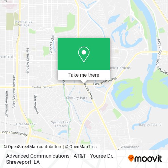 Mapa de Advanced Communications - AT&T - Youree Dr